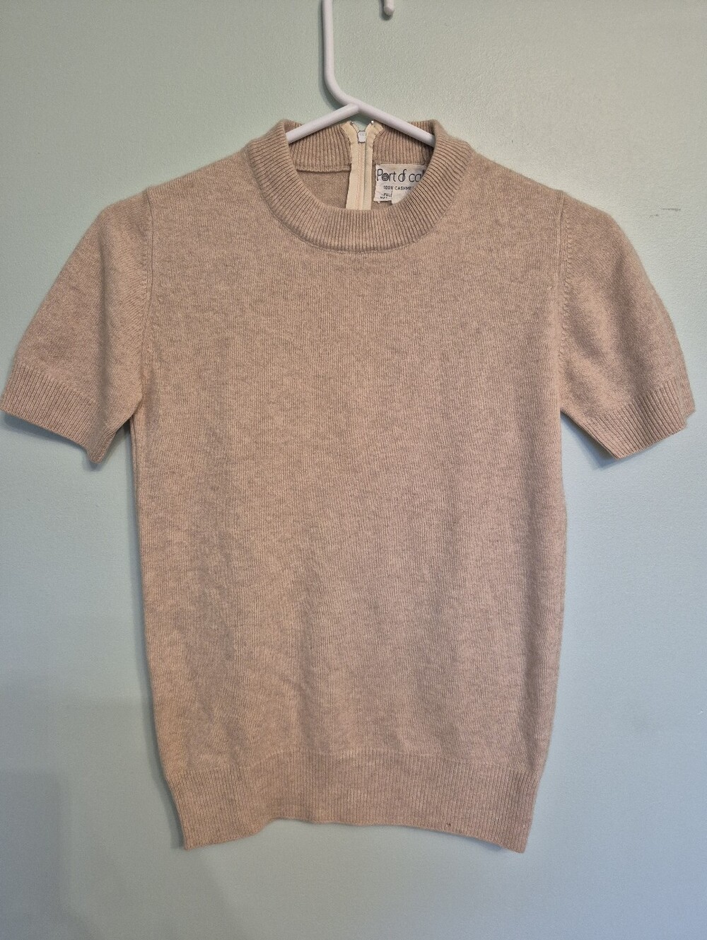 Port Of Call Women's Vintage Quiet Luxury Tan Cashmere Sweater Size Medium - Picture 2 of 7